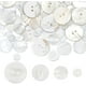 thumbnail image 1 of 70 botones blancos de nácar auténtico, de concha natural, de 10/16/20/25 mm, planos, redondos, de 2 agujeros, para trajes y camisas., 1 of 7