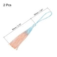 thumbnail image 2 of Unique Bargains 2Pack 5' Silky Bookmark Tassels with Loop for DIY Craft Accessory, Blue/Orange, 2 of 6