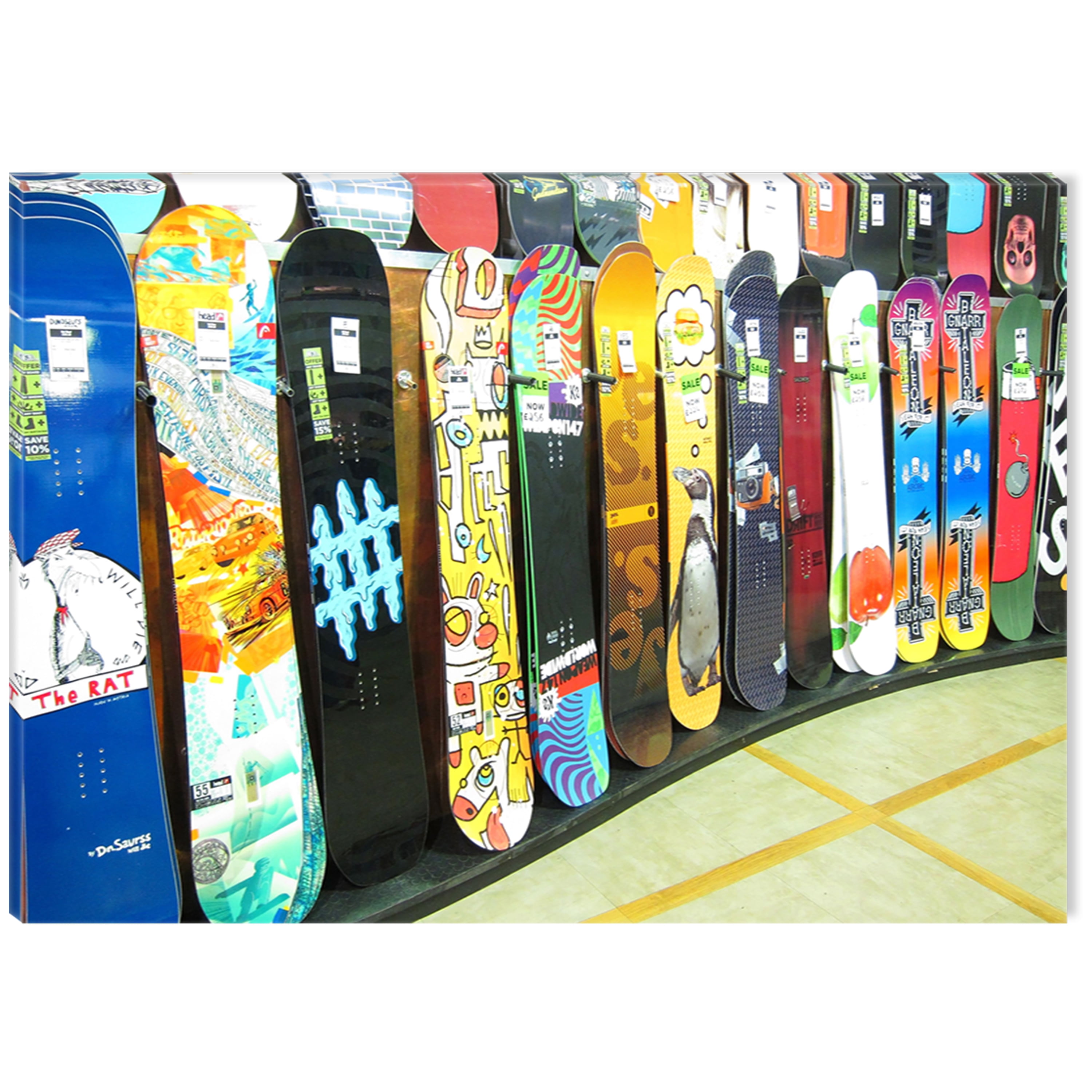 DIYthinker Skiing Ski Board Winter Sport Illustration Desktop Photo Frame Picture Display Art Painting Exhibit 