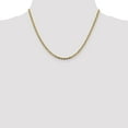 thumbnail image 2 of Solid 14k White and Yellow Gold Two Toned 2.75mm Tri-color Pave Valentino Chain Necklace - with Secure Lobster Lock Clasp 18", 2 of 6