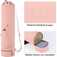 thumbnail image 2 of Bolsa para Esterilla de Yoga con Cordón,Correa Ajustable Impermeable Bolsa para Tapete de Yoga, con Compartimento Húmedo Impermeable y 2 Bolsillos Multifuncionales,Rosa, 2 of 2