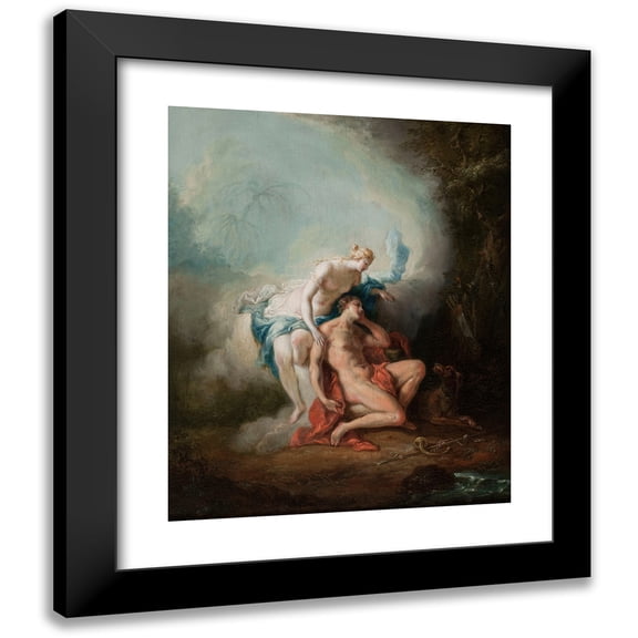 Anonymous 12x14 Black Modern Framed Museum Art Print Titled - Diane Et Endymion (1770-1780)