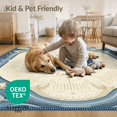 thumbnail image 4 of ODIKA 6'x9' Washable Area Rug Non-Slip, Chair-Friendly, Starfish Ocean Nautical Motif Seashell Center Bathroom Coral for Dining Room, Under Table, Office Décor, 4 of 7
