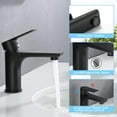 thumbnail image 4 of Cerypsa Brass Single Handle Bathroom Lavatory Basin Sink Faucet-Matte Black, 4 of 6