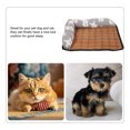 thumbnail image 3 of unbranded Pet Summer Mat Rattan Cooling Dog Bed Grey Breathable Cushion with Anti Slip Design, 3 of 6