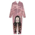 thumbnail image 3 of Demon Slayer Nezuko Kids Hooded Jumpsuit Union Suit Onesie One Piece Blanket for Boys Girls, 3 of 7