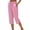 Pink01, variant on cocolona Casual Capri Pants for Women Summer Straight Wide Leg Beach Pants Cropped Trousers with Pockets