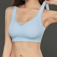 thumbnail image 5 of Ahuyic Womens Bra,Summer Plus Size Bra,Womens Thin Summer Comfortable Back Without Or Steel Rings Bra Ice Silk Plus Size Fixed Cup Lingerie For Womens,Blue,XL, 5 of 5