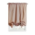 thumbnail image 2 of Thermalogic Ticking Stripe Pole Top Curtain Tie-up Window Dressing 40 x 63 in Navy, 2 of 7