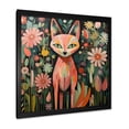 thumbnail image 2 of Designart "Fox in Matisse Pink and Green" Animals Framed Wall Art Decor - Modern Pink Fox Bedroom Framed Canvas Wall Art, 2 of 6