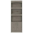 thumbnail image 4 of Depot E-Shop Dozza Bookcase with 3 Shelves, Double Door Cabinet, and Metal Handles, Light Gray, 4 of 7