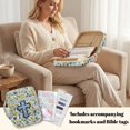 thumbnail image 4 of ZUXONGSY Floral Cross Print Quilted Bible Cover for Women Girls Large Bible Carrying Case with Handles Durable Christian Study Supplies Gifts, 4 of 7