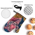 thumbnail image 3 of Sikiie Pink Tiger Gold Leaves Oven Mitts and Pot Holders, Silicone Oven Gloves, Heat Resistant Oven Mitts 4Pcs Set, 3 of 6