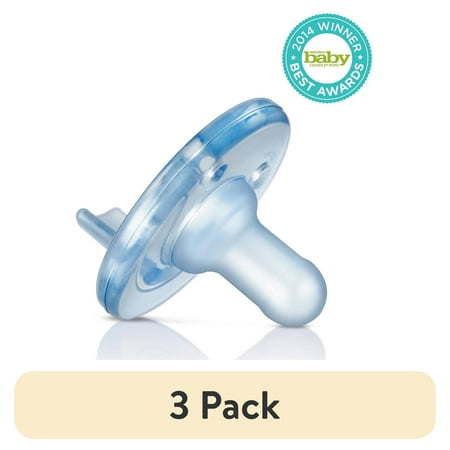 (3 pack) Avent Newborn Soothie 0+ months, Blue/Blue