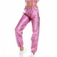 thumbnail image 1 of Pantalones de mujer de talla grande, primavera y verano, sueltos, informales, de calle, de metal, color láser, pantalones sueltos para mujer, 1 of 1