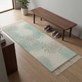 thumbnail image 5 of Kitchen Runner Rugs, Water Color Flower Seamless 2'x6' Throw Rug with Tassels, Chrysanthemum Classic Floral Washable Soft Floor Carpet Runner for Hallway Bedroom Bathroom Laundry Room, 5 of 9