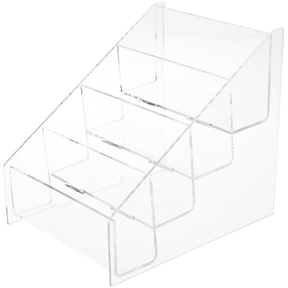 Plymor Clear Acrylic 4-Level Postcard Literature Rack (Countertop), Fits 5.8" x 4.1" Items