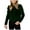 Dark Green, variant on Velvet Top for Women's Elegant Puff Long Sleeve Shirt Casual Mock Neck Vintage Glitter T-Shirt Blouse