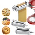 thumbnail image 1 of Accessoire pour Machine à Pâtes pour Mixeur sur Socle KitchenAid, Inclut un Rouleau de Feuille de Pâtes, un Coupe-spaghetti, un Coupe-fettuccine, Accessoire pour Pâtes en Acier Inoxydable, 1 of 6