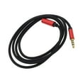 thumbnail image 4 of 3.5mm AUX Audio Extension Cable with Microphone for PC Headphones, Red, 4 of 5