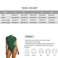 thumbnail image 5 of Womens Jumpsuits Casual Tight Solid Color Short Sleeved Bodysuit Jumpsuits for Women Green XL, 5 of 7