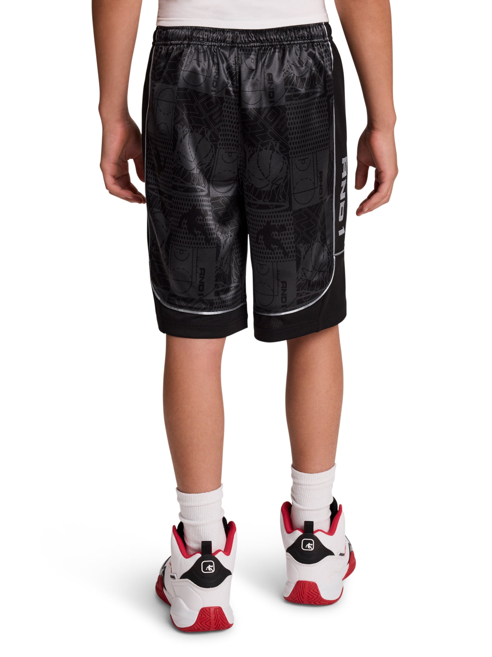 AND1 Boy's All Court Basketball Athletic Shorts, Sizes 4-18