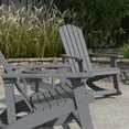 thumbnail image 3 of Merrick Lane 3 Piece Adirondack Patio Furniture Set Includes 2 Gray All-Weather Rocking Chairs and Side Table, 3 of 12