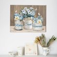 thumbnail image 6 of Farmhouse Flower Bathroom Decor Wall Art Rustic Blue Floral Canvas Painting Prints Bathroom Pictures for Wall Relax Soak Unwind Bathroom Signs Modern Artwork Home Decoration for Office 16"x12", 6 of 6