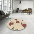 thumbnail image 3 of Ahgly Company Indoor Round Patterned NavajoWhite Gold Area Rugs, 7' Round, 3 of 6
