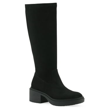 White Mountain Women's Tall Faux Suede Stretch Boot