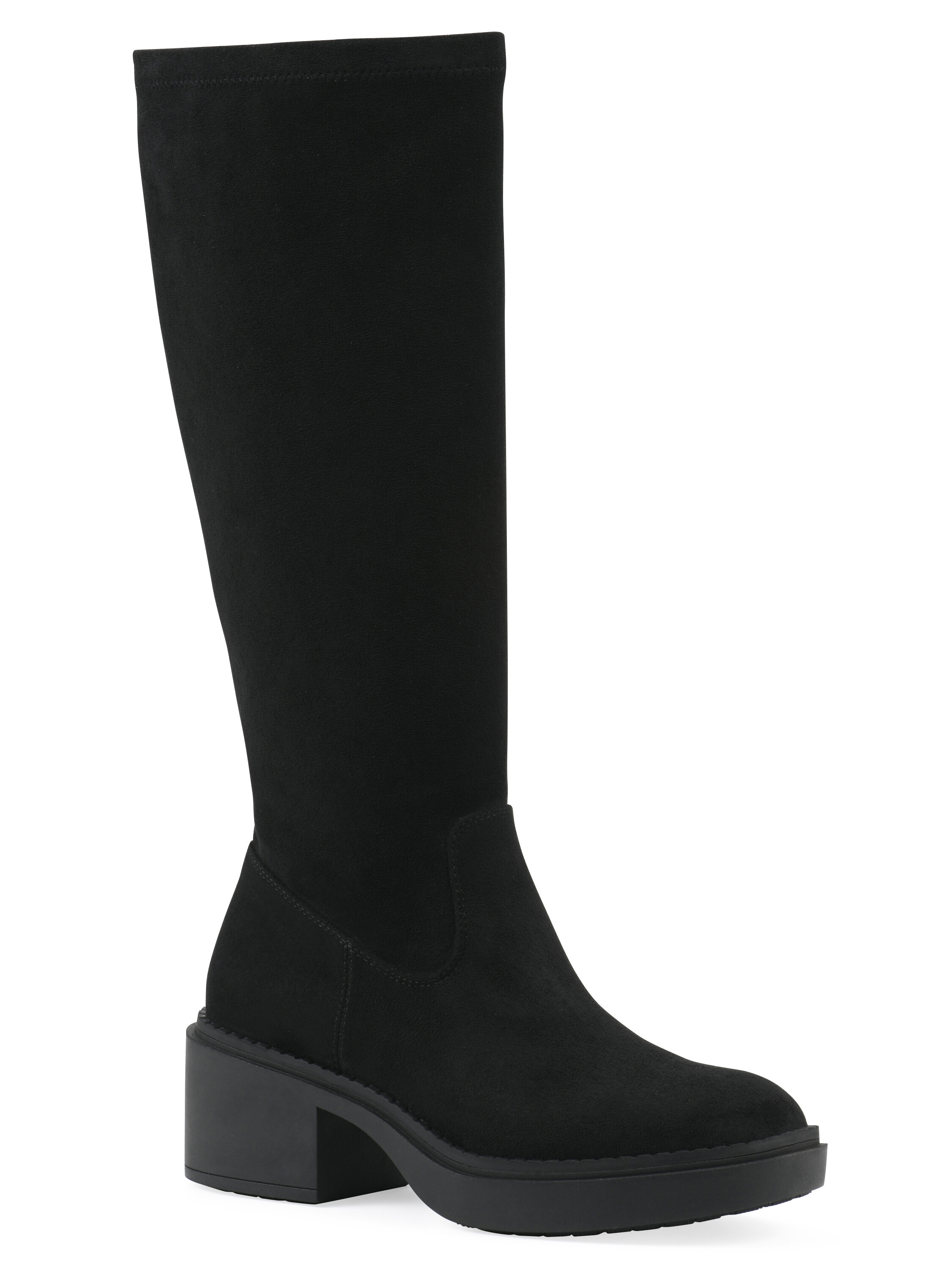 White Mountain Women's Tall Faux Suede Stretch Boot