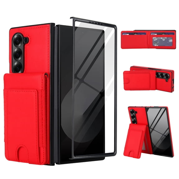 For Samsung Galaxy Z Fold 7 6 5 4 3 Phone Case Leather Cover Wallet Bag