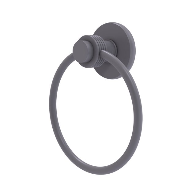 Mercury Collection Towel Ring with Groovy Accent