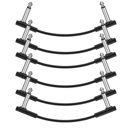 - Donner 15cm Guitar Effect Pedal Cable Flat Patch Cable Black 6-Pack