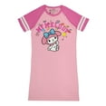thumbnail image 6 of My Melody Women's Character Logo Icon Design Varsity Stripe Pajama Sleep Shirt Nightgown, 6 of 7