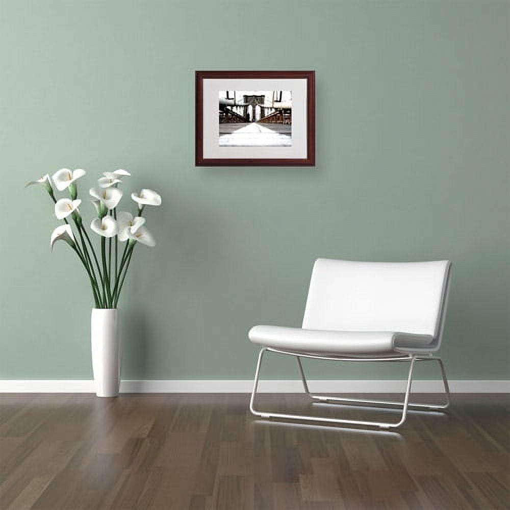 Trademark Fine Art "Brooklyn Bridge" Canvas Art by Yale Gurney, Wood Frame