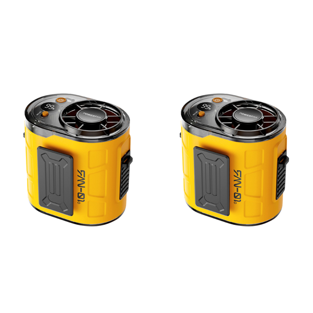 Ventilador Portátil Con Clip para Cintura 4000mAh 100 Velocidades Lugar Al Aire Libre () Amarillo