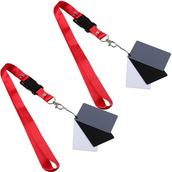 WRISTBIQUE Adjustable Neck Lanyard Photography Balance Card White 2Pcs