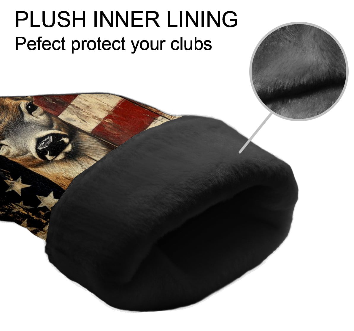 Golf Club Covers PU Leather Waterproof Head Covers for Fairway Woods Hybrids Banner Elk Unisex Fits Most Brands