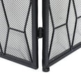 thumbnail image 6 of DecMode 51" x 31" Black Metal Foldable 3 Panel Geometric Fireplace Screen with Mesh Netting, 1-Piece, 6 of 8