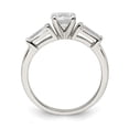 thumbnail image 3 of Auriga Fine Jewelry 925 Sterling Silver White Cubic Zirconia Wedding Band Ring Size 7 for Women, 3 of 6