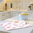 thumbnail image 5 of Pink Bows Heart Dish Drying Mat Kitchen Counter Mat Draining Mat Kitchen Accessories Dish Rack Pad for Dishes, Utensils, Countertops, Sinks 16x18in, 5 of 7