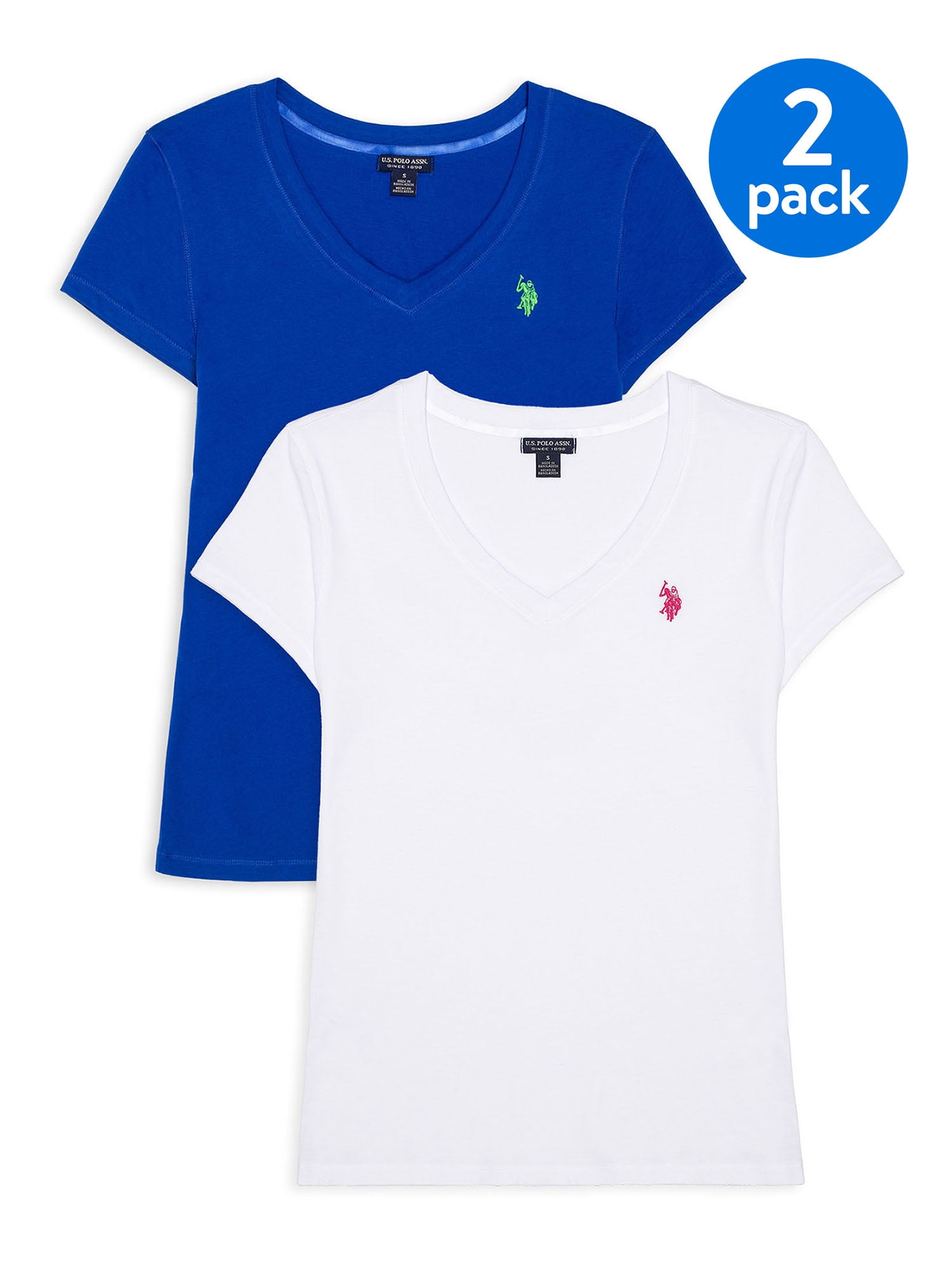 Polo Assn Womens Short Sleeve V-Neck T-Shirt U.S