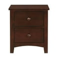 thumbnail image 2 of Tcbosik Traditional Nightstand Side Table with 2 Drawers, Functional 2-Drawer Bedside Table 22"L x 16"W x 24"H, Brown, 2 of 5
