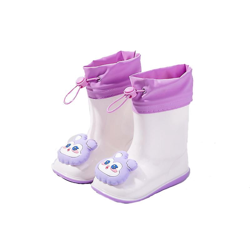 Bottes de Pluie pour Bébé Résistantes à l'Usure pour Garçons et Filles (Blanc 140)