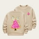 thumbnail image 1 of Cowsor Girls Sweatshirts Kids Cute Graphic Crewneck Pullover Tops Xmas Long Sleeve Holiday Shirts, 1 of 5