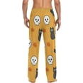thumbnail image 2 of GZHJMY Halloween Small Cat Pumpkin Pajama Pants For Men, Men's Separate Bottoms, Small, Lounge Pants with Pockets, Christmas New Year Birthday Gifts, Small, Christmas New Year Birthday Gifts, Small, 2 of 7