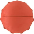 thumbnail image 5 of JWH 3D Handmade Round Decorative Suede Flower Throw Pillow Cover with Insert Small Circular Soft Pillows in Orange Red 14inch, 5 of 7