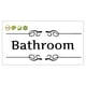 thumbnail image 1 of Bewildely Signo rápido personalidad inglesa fácil de pegar señal que indica pequeña pegatina portátil ligera para puerta de baño WC Decoración del hogar Tipo-02, 1 of 6
