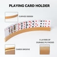 thumbnail image 3 of GSE Games & Sports Expert 17.5" Wooden Playing Card Holders. Wood Curved Card Rack, Playing Card Trays for Bridge, Hand & Foot, Rummy, UNO Card Games Playing (4-Pack), 3 of 8